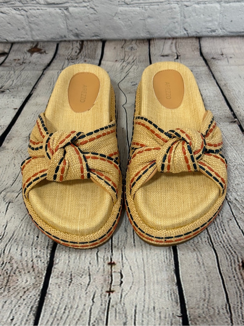 New Arezzo Knot-Detail Slide Sandal